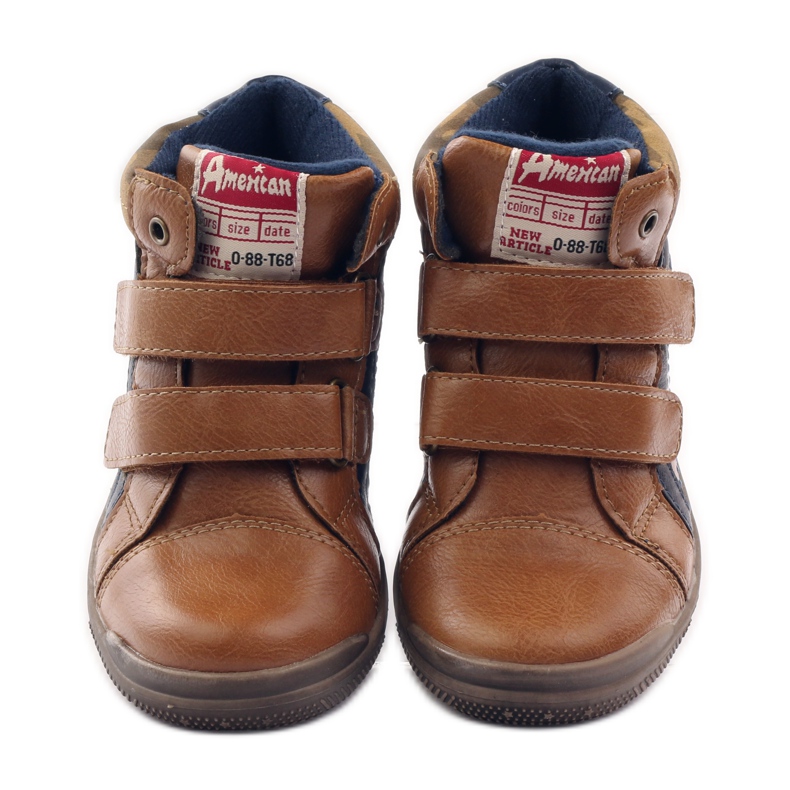 American Club Sport med ett amerikanskt 16213-läderinlägg marinblå brun 4