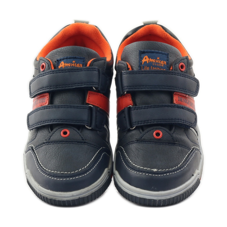 American Club ADI American 152625 marinblå sneakers orange 4