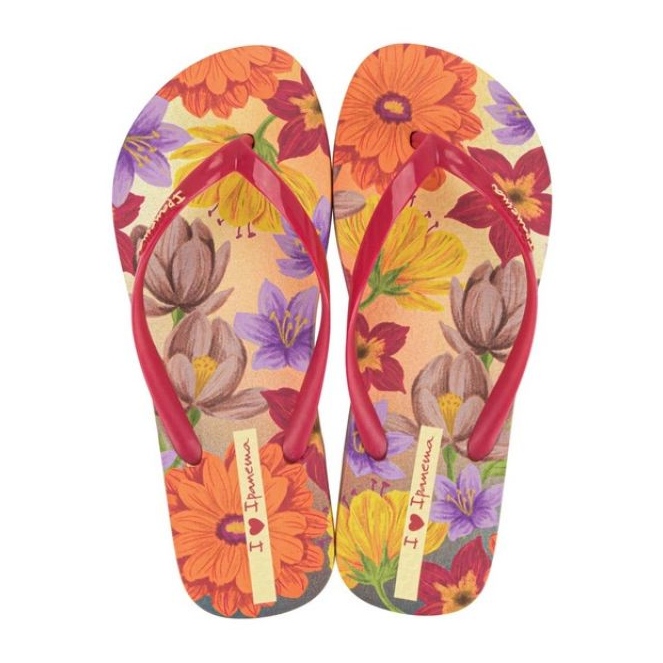 Ipanema flip -flops verao tropisk fem 27197 BB263 röd 1
