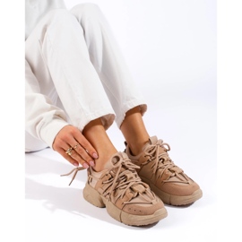 Seastar Beige damsneakers med manschett 1