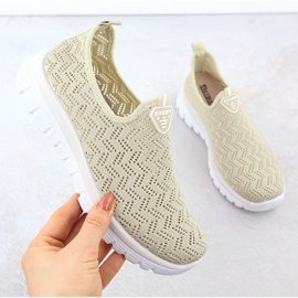 Kvinnors sportskor Openwork Slip on Beige Artiker 56C1016 1