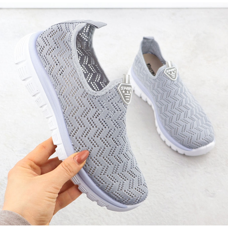 Kvinnors sportskor Openwork Slip on Grey Artiker 56C1016 grå 1