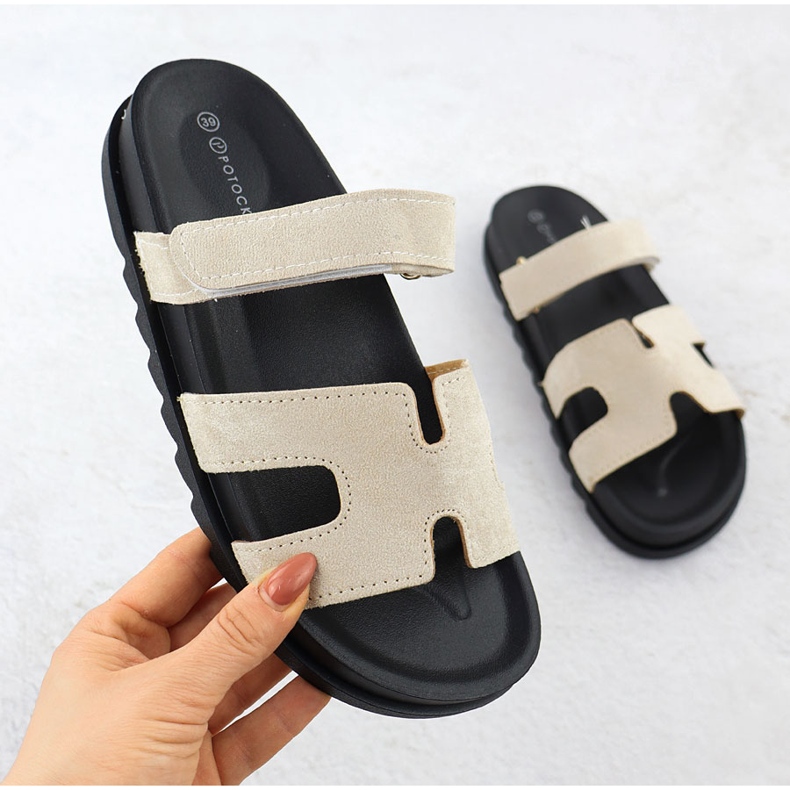 Kvinnors tofflor Beige Potocki GN17303 1