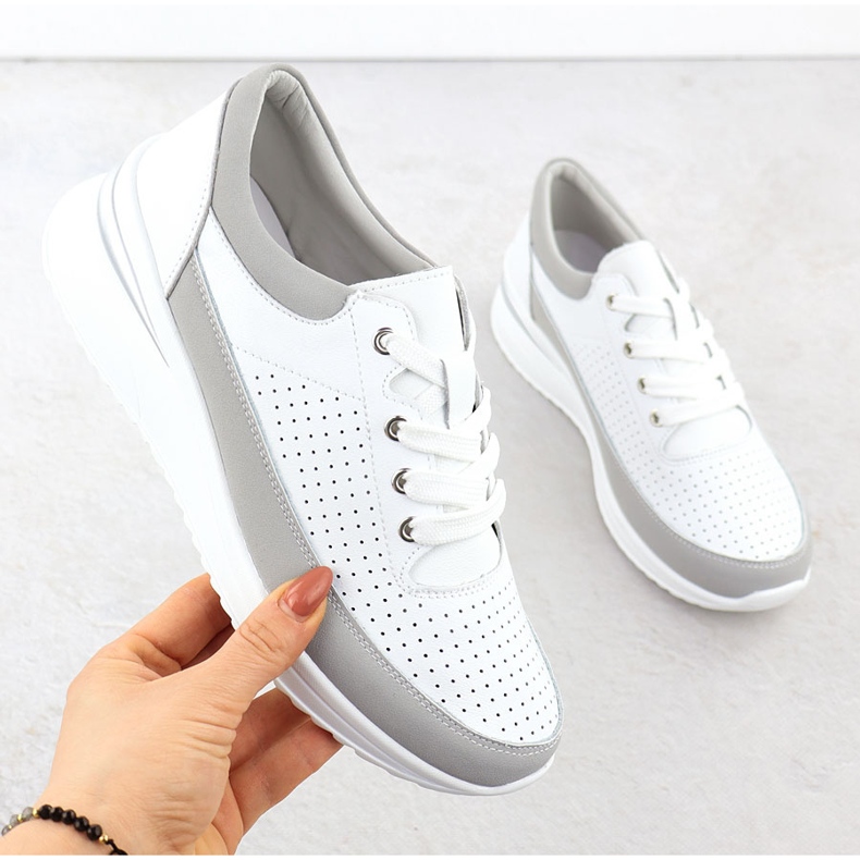 Lädersneakers för OpenWork Vinceza 41487 vit 1