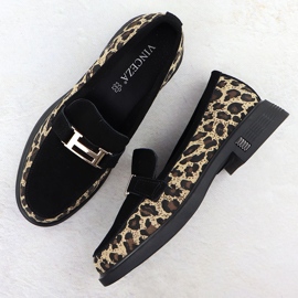 Lordy Leather Leopard Shoes Lords Black Vinceza 66791 svart 3