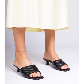 Svarta lågklackade sandaler från Launay 3
