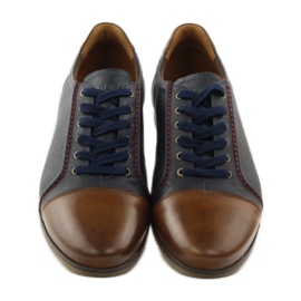 Badura 3173 marinblå sportskor brun 4