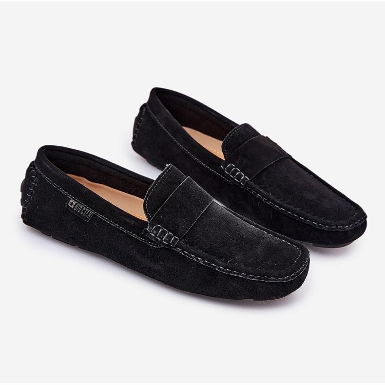 Big Star RR174049 Mäns Suede Loafers svart 1