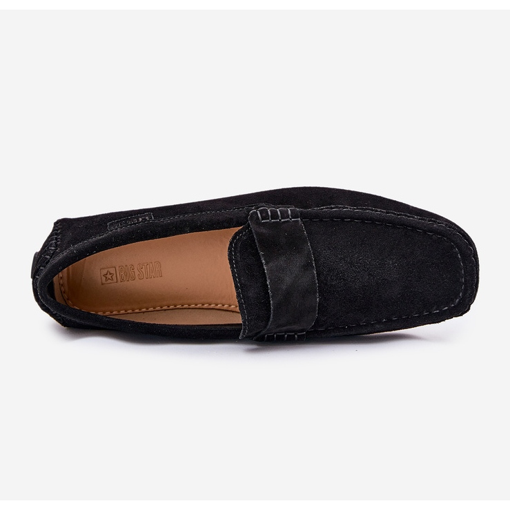Big Star RR174049 Mäns Suede Loafers svart 2