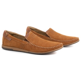 KOMODO Loafers för män 876 camel brun 2