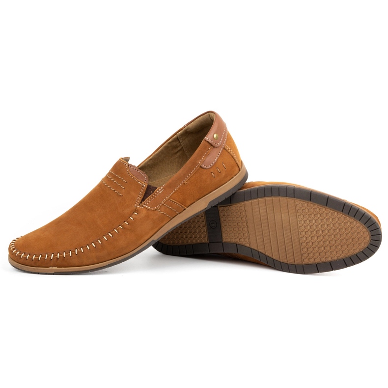 KOMODO Loafers för män 876 camel brun 3