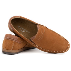 KOMODO Loafers för män 876 camel brun 4