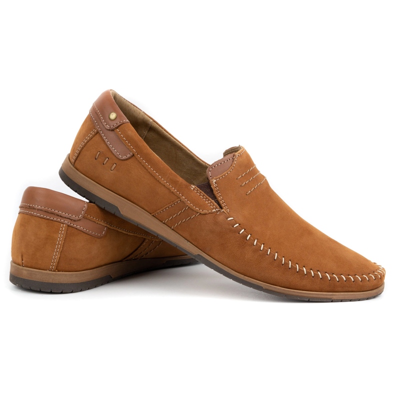 KOMODO Loafers för män 876 camel brun 5