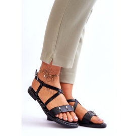 Kvinnors sandaler med studs s.barski kv-yxd072-1 svart 5