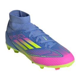 Adidas f50 liga fg/mg mid jp7264 fotbollsskor blå 2