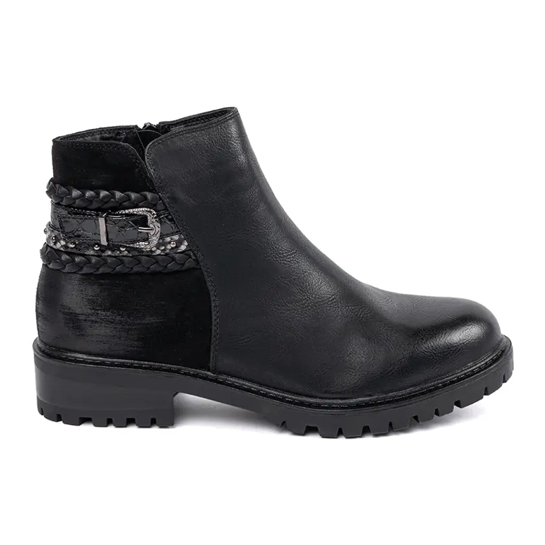 Erynn Lågarbetare med dekorativt bälte svart 1