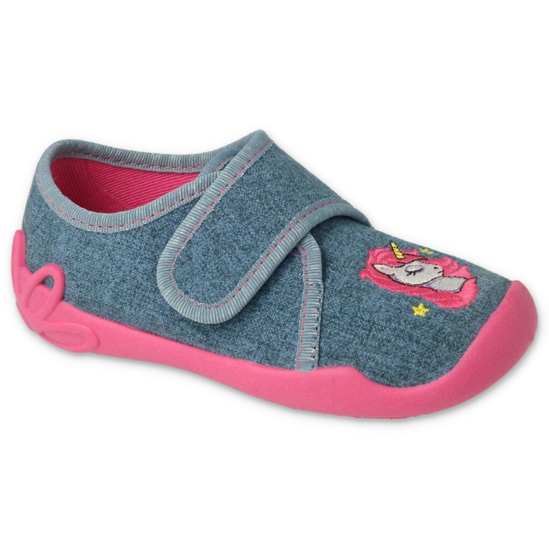 Befado barns tofflor 122x016 grå med enhörning 1