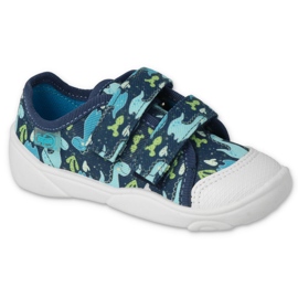 Befado barns tofflor marinblå 907p157 i drakar 1