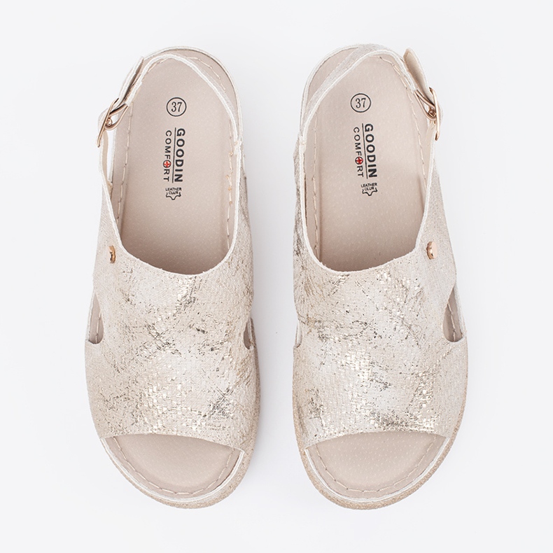 Goodin Platta sandaler med taupe spänne beige 1