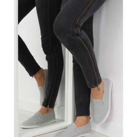 Grå xl08p Grå korn slip-on sneakers 2