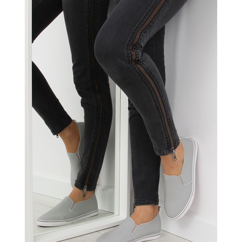 Grå xl08p Grå korn slip-on sneakers 2