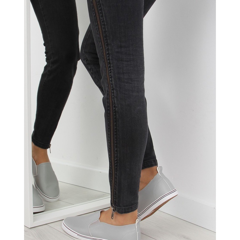 Grå xl08p Grå korn slip-on sneakers 1