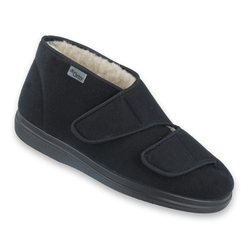 Dr.orto befado varma mäns tofflor pu 986m011 svart 1