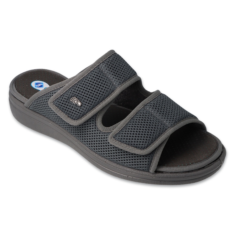 Befado Dr.ORTO herrtofflor med antibakteriell pu innersula 083M002 grå 1