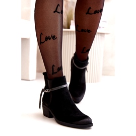 Zazoo 60478 Suede High Heels isolerade svart dragkedja 2