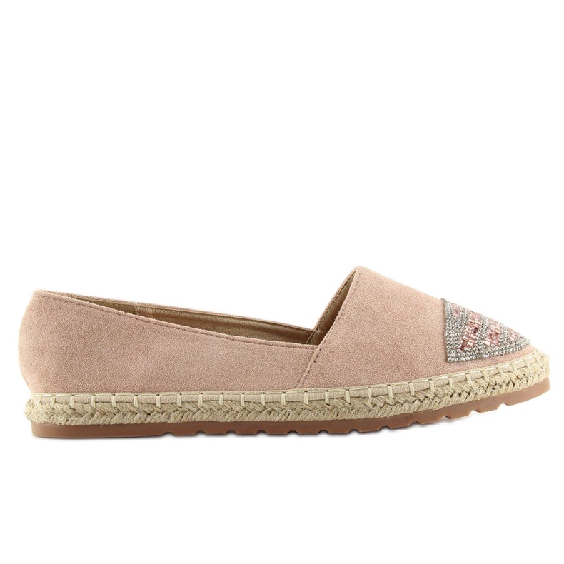 Rosa espadrillor för kvinnor H8-102 champagne 1
