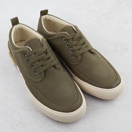 Herrtextilsneakers Khaki Big Star RR174064 grön 2