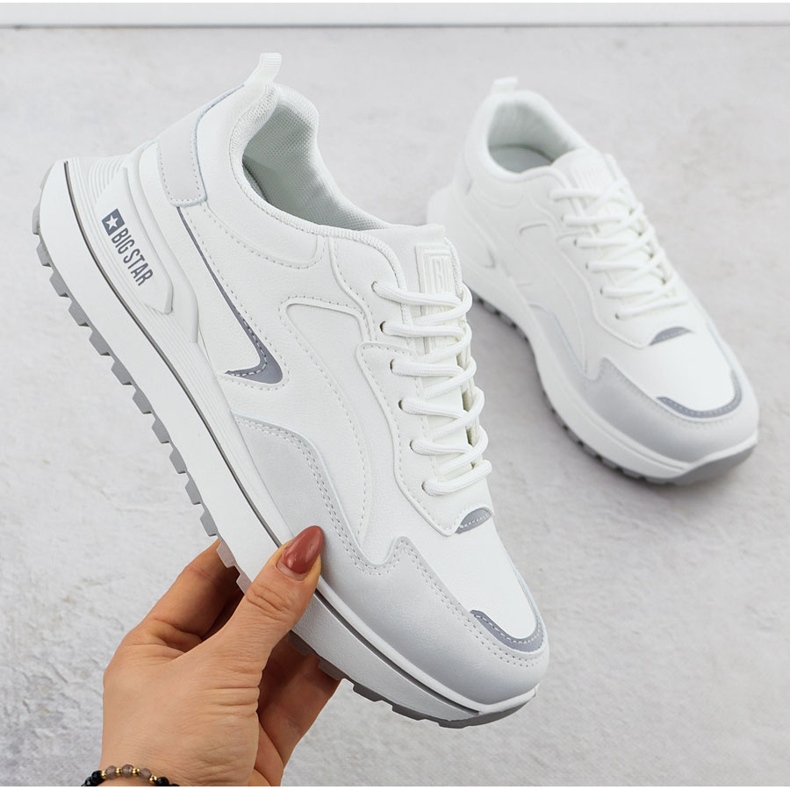 Kvinnors sportskor White Big Star RR274A213 vit 1