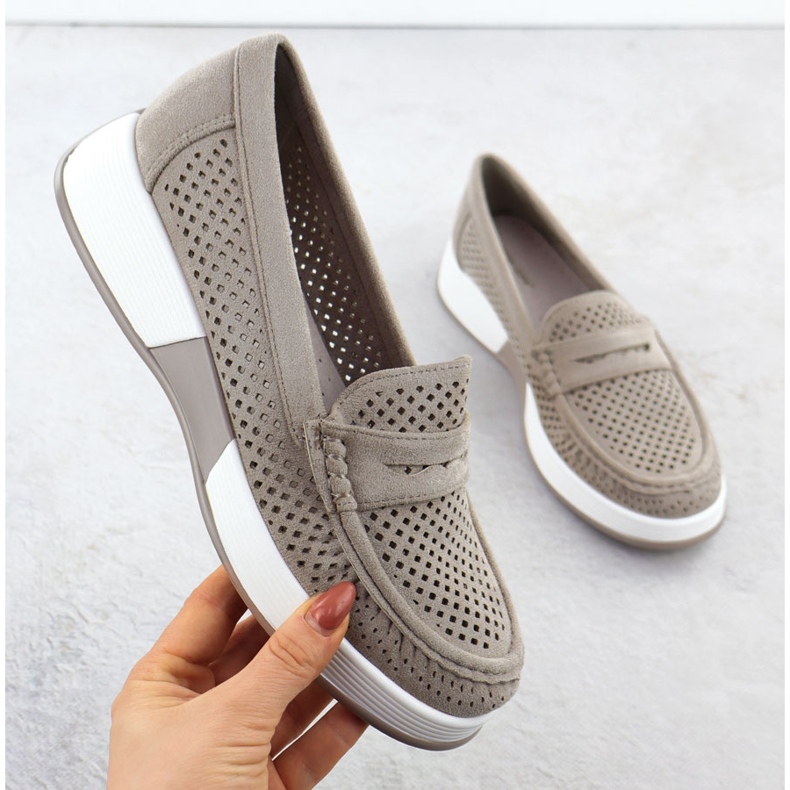 Kvinnors OpenWork -skor på Sergio Leone 095H Grå plattform 1