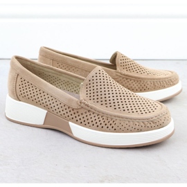 Kvinnors OpenWork -skor på Sergio Leone 094H Beige Platform 2