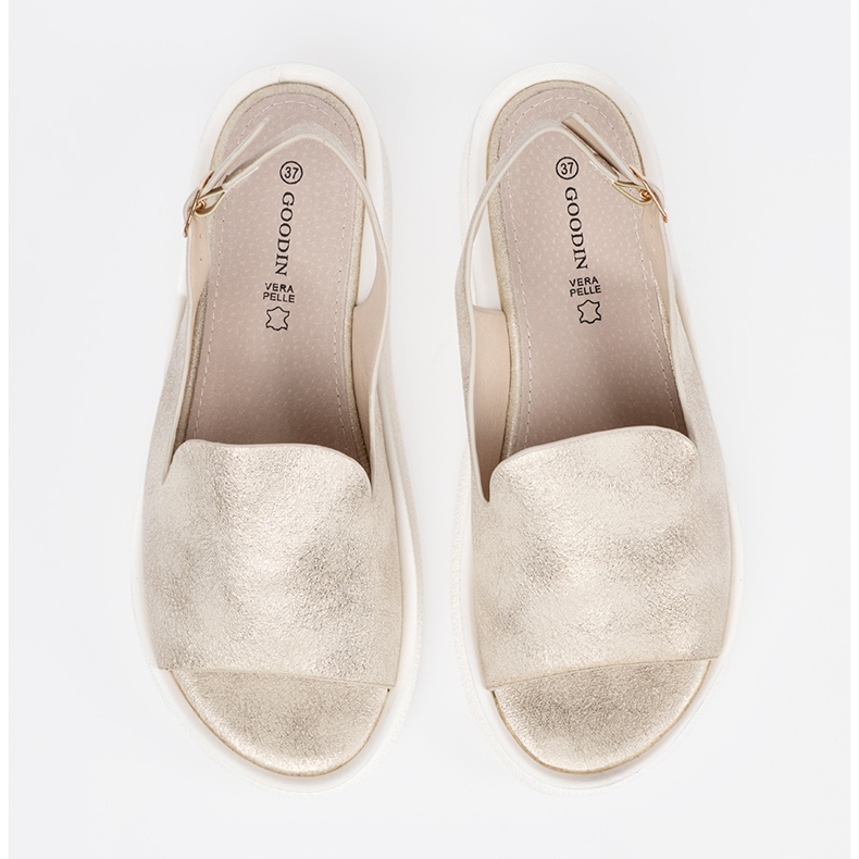 Goodin Gyllene bekväma kvinnors sandaler 1