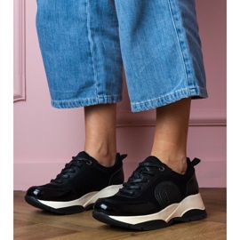 Svarta sportsneakers för kvinnor 1