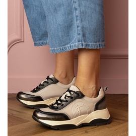 Grå sportsneakers kvinnor 1