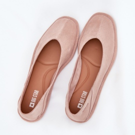 Kvinnors mocka Ballerinas Big Star RR274081 Pink rosa 2