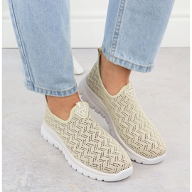 Kvinnors sportskor Openwork Slip on Beige Artiker 56C1016 6