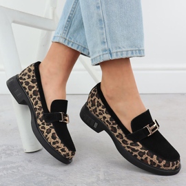 Lordy Leather Leopard Shoes Lords Black Vinceza 66791 svart 4