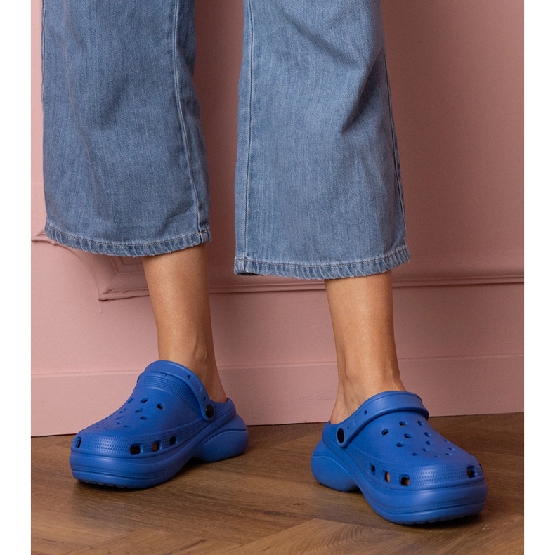 Blue Built -up Flip Flops på plattformen blå 1