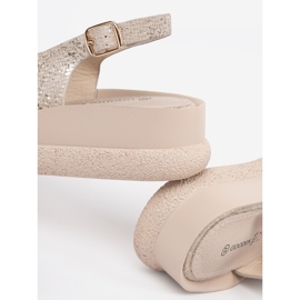 Goodin Platta sandaler med taupe dekoration beige 1