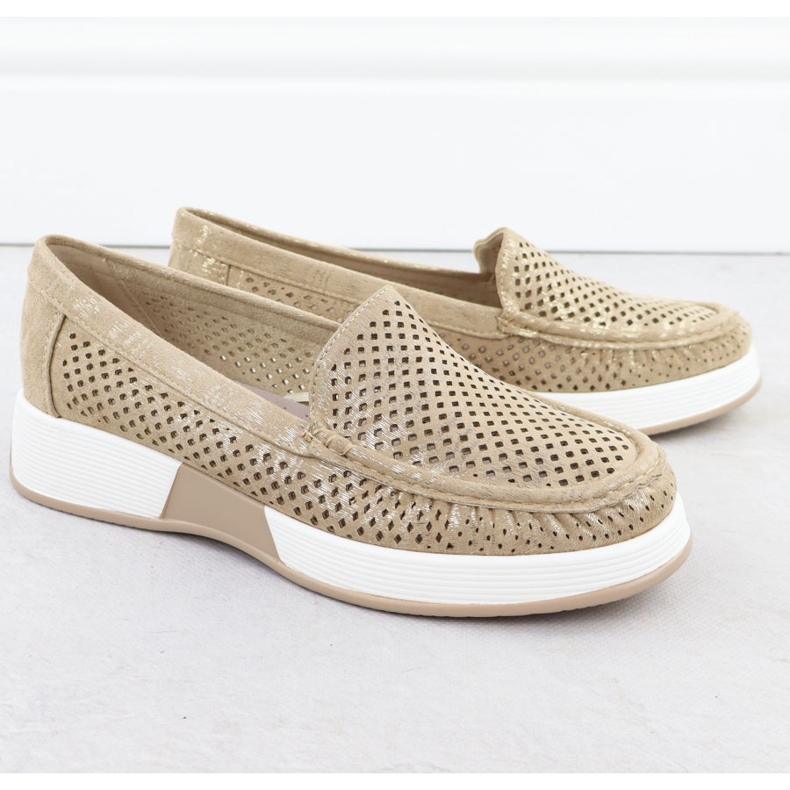 Kvinnors OpenWork -skor på Sergio Leone 094H Golden Platform gyllene 2