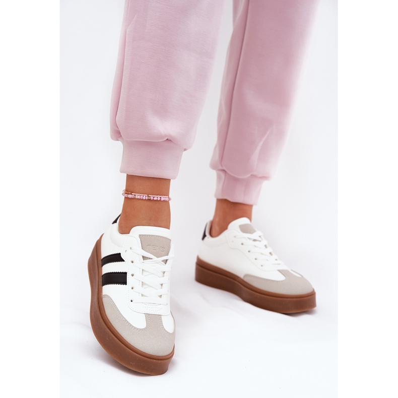 Evento Kvinnors sneakers på plattformen med Eco Leather White vit 2