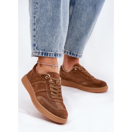 Evento Suede Low Women's Brown Sneakers brun 2