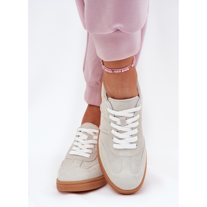 Evento Suede låga sneakers kvinnor gråa 2