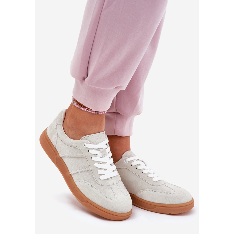 Evento Suede låga sneakers kvinnor gråa 1