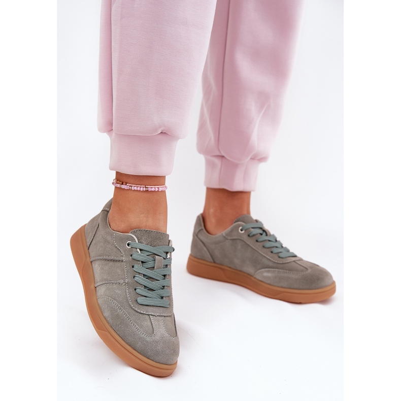 Evento Suede Low Sneakers Women's Green Paliana grön 2