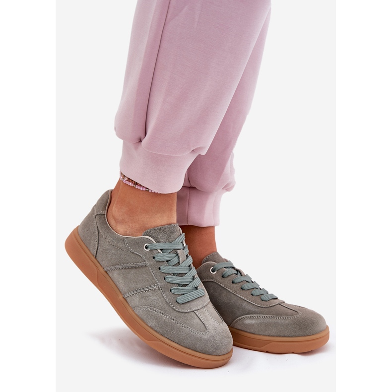 Evento Suede Low Sneakers Women's Green Paliana grön 1