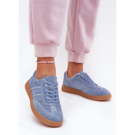 Evento Suede Low Women's Blue Sneakers blå 2